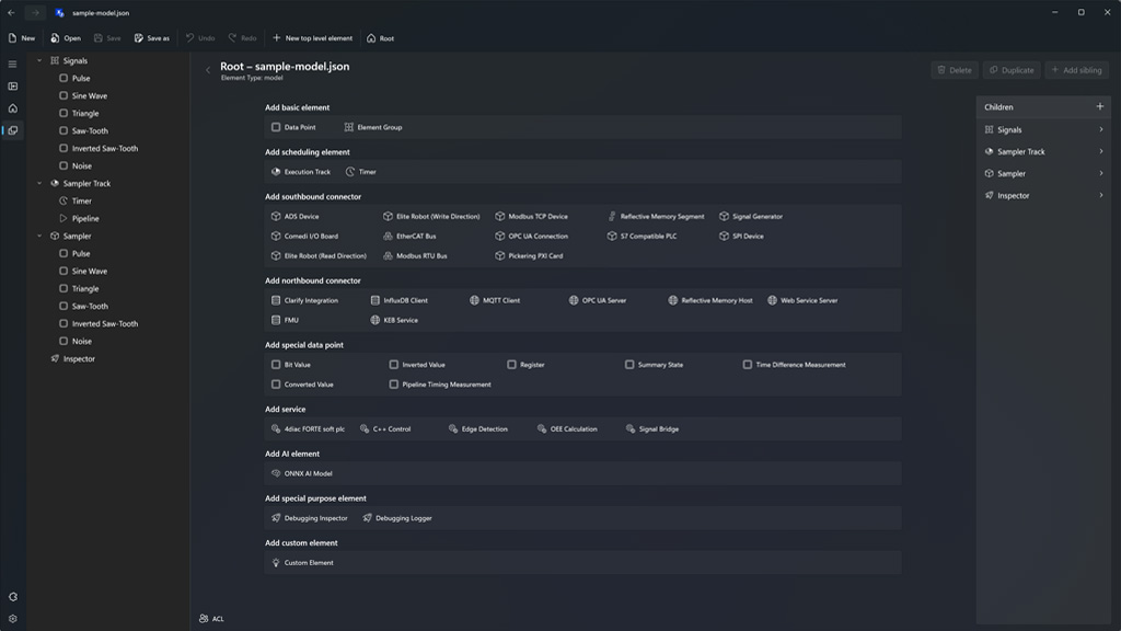 Screenshot of the Xentara Workbench in dark mode